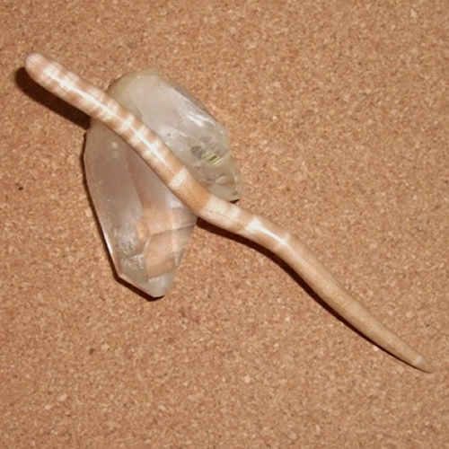 Ketylo Exotic Tioger Maple hair stick supplied in the UK by Longhaired Jewels